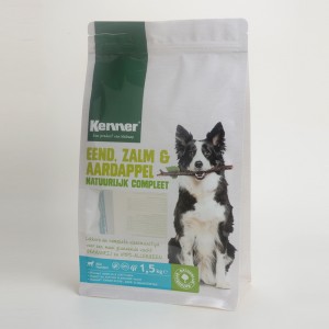 1,5 kg Balení pro domácí mazlíčky Boční vak Gusset Dog Food Zipper Bags Plastic Laminated Frozen Chicken Meat Packing Pouch